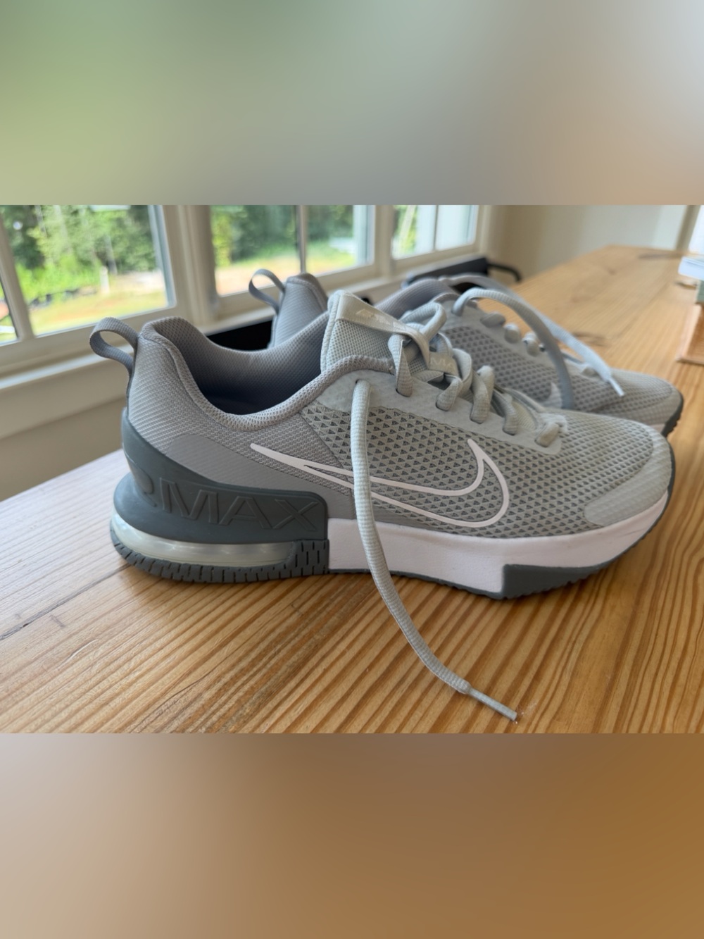 Nike Grey Men's Air Max Mesh Athletic Sneakers